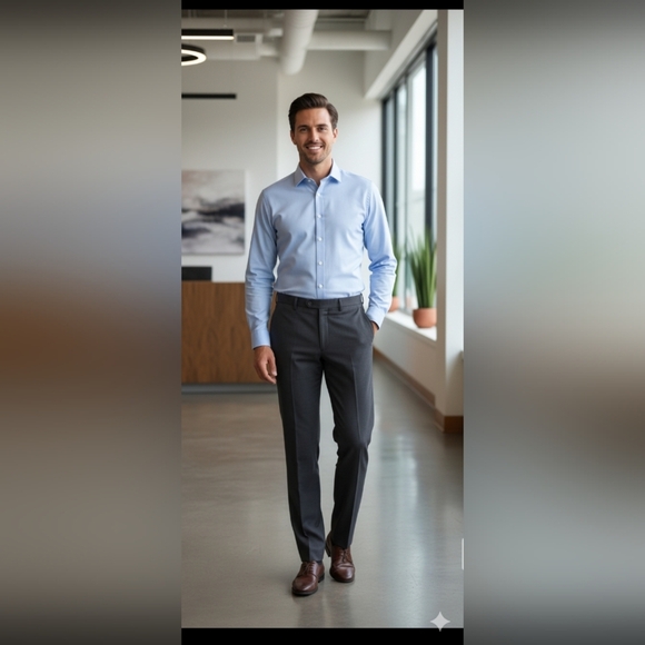 Croft & Barrow Men's Charcoal Dress Pants Size 34x30 (EUC) - Picture 1 of 13